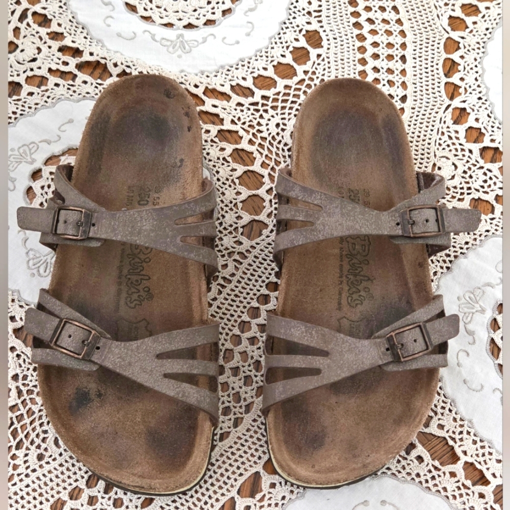 Birkenstock's Birki Granada Size 39/8 Unisex Brown Strappy Sandals